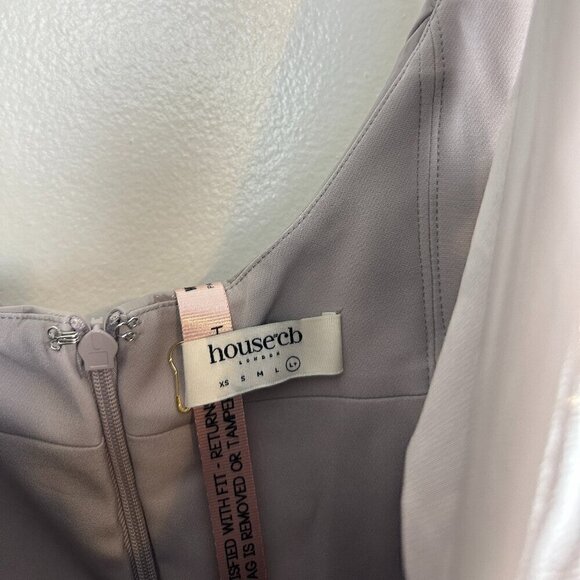 HOUSE OF CB Madeleine Ice Vinyl Midi Dress in Violet Size Large+ (X-Large) - Picture 6 of 13